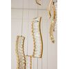 CRYSTAL LONG hanging crystal chandelier, gold, designer, exclusive in a modern style, hanging lamp above the stairs, hall