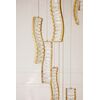 CRYSTAL LONG hanging crystal chandelier, gold, designer, exclusive in a modern style, hanging lamp above the stairs, hall