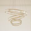 CRYSTAL XL gold crystal chandelier, glamour, exclusive, modern three-level ring