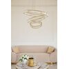 CRYSTAL XL gold crystal chandelier, glamour, exclusive, modern three-level ring