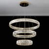 CRYSTAL XL gold crystal chandelier, glamour, exclusive, modern three-level ring