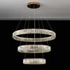 CRYSTAL XL gold crystal chandelier, glamour, exclusive, modern three-level ring
