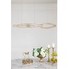 LILIBET L glamorous crystal chandelier, modern, designer, gold oblong hanging lamp