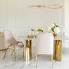 LILIBET L glamorous crystal chandelier, modern, designer, gold oblong hanging lamp
