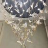 Designer golden glass leaf decoration hanging from the ceiling - LEAF CABBAGE