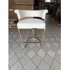 Glamor bar stool, gold, boucle, modern upholstered for dining room, bar, MARCO island OUTLET