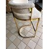Glamor bar stool, gold, boucle, modern upholstered for dining room, bar, MARCO island OUTLET