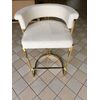 Glamor bar stool, gold, boucle, modern upholstered for dining room, bar, MARCO island OUTLET
