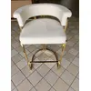 Glamor bar stool, gold, boucle, modern upholstered for dining room, bar, MARCO island OUTLET
