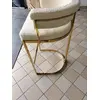Glamor bar stool, gold, boucle, modern upholstered for dining room, bar, MARCO island OUTLET