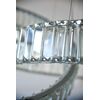 ECLIPSE MAX crystal chandelier, rings, silver, modern glamor hanging lamp for the living room, adjustable