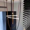 Designerski żyrandol nowoczesny skórzany stylowa lampa wisząca pasy COSMOPOLITAN L XL