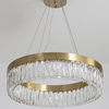 Gold crystal ring chandelier, 80 cm DIAMOND