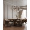 Designer golden glass leaf decoration hanging from the ceiling - LEAF FLOW