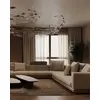 Designer golden glass leaf decoration hanging from the ceiling - LEAF FLOW