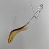 Designer golden glass leaf decoration hanging from the ceiling - LEAF FLOW