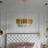 Żyrandol glamour EMPIRE luksusowy kryształowy okrągły lampa wisząca, złoty