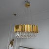 Żyrandol glamour EMPIRE luksusowy kryształowy okrągły lampa wisząca, złoty