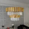 Round gold chandelier with EMPIRE XL crystals