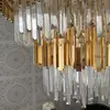 Round gold chandelier with EMPIRE XL crystals