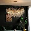 Modern Designer Crystal Chandelier in Gold from Queen