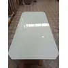 Designer dining table, glamor, with a glass top, steel, gold ELITE OUTLET