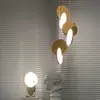 Modern chandelier PLANET, glamorous pendant lamp, gold, round, designer, exclusive, for the island OUTLET