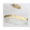Oval crystal chandelier, gold, 100 cm DIAMOND
