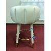 Upholstered glamor stool for dining room,  beige gold DIANA OUTLET