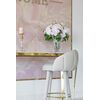 Upholstered glamor stool for dining room,  beige gold DIANA OUTLET
