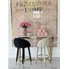 Upholstered glamor stool for dining room,  beige gold DIANA OUTLET