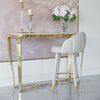 Upholstered glamor stool for dining room,  beige gold DIANA OUTLET
