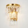 Kinkiet kryształowy, złoty,  lampa ścienna DIAMOND 3