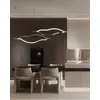 Nowoczesny żyrandol designerska lampa wisząca czarna nad stół w formie fali WAVE