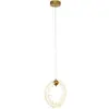 Single pendant lamp, ICE XS glamour gold crystal chandelier