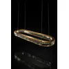 Crystal chandelier, ring, gold, modern glamor pendant lamp for the living room, adjustable ECLIPSE OVAL