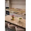 Crystal chandelier, ring, gold, modern glamor pendant lamp for the living room, adjustable ECLIPSE OVAL