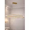 Żyrandol kryształowy złoty glamour nad stół, nad wyspę, podłużna duża lampa wisząca CRYSTAL OVAL