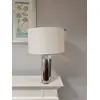 Lampa stołowa glamour, luksusowa stalowa, duża, nowoczesna, srebrna SOFIA OUTLET