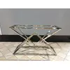 Console stainless steel silver glass CONRAD