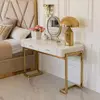 Glamor console, dressing table for the bedroom, for the dressing room, modern, beige, with a drawer, with a gold mirror AMORE