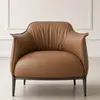 Designerski nowoczesny fotel luksusowy do salonu do gabinetu z podnóżkiem MODERN