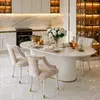 Glamorous extendable table, white, wooden, glossy, varnished, classic for the New York PALERMO dining room