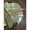 Lampa podłogowa glamour złota z białymi piórami 160 cm OUTLET