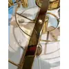 Glamor chandelier GLAMOR 50 cm crystal round, modern, hanging lamp, gold OUTLET