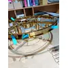 Glamor chandelier GLAMOR 50 cm crystal round, modern, hanging lamp, gold OUTLET