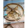 Glamor chandelier GLAMOR 50 cm crystal round, modern, hanging lamp, gold OUTLET