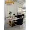 PALOMA gold dining chair black