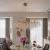Glamor chandelier RAIN L 110 cm, designer, exclusive in a modern style, silver