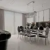 Exclusive dining chair, glamor, modern, steel black, silver MEDUSA
